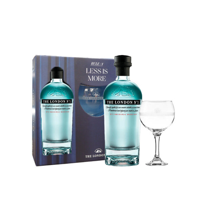 London No1 Gin - Gaveæske med glas