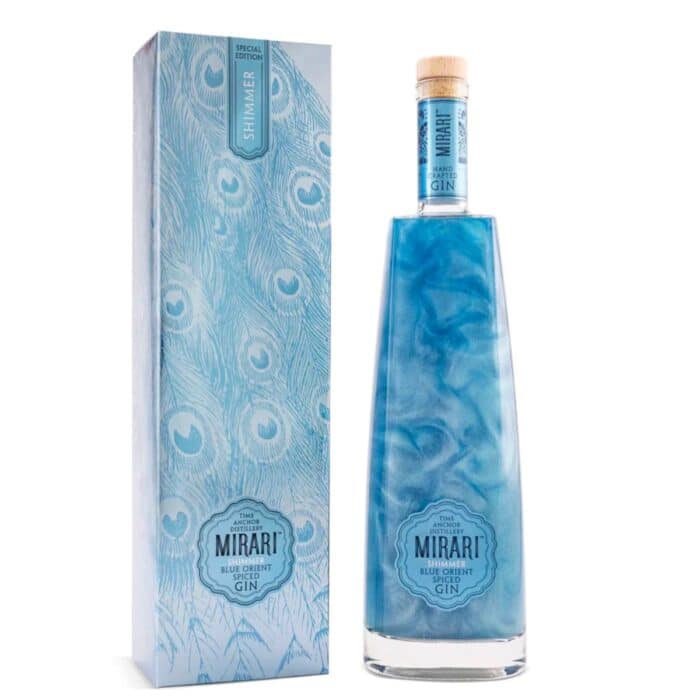 Shimmer Mirari Blue Orient Spiced Gin - 43 - 70cl - Sydafrikansk Gin